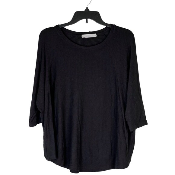 Composition Women's Oversized Loose Fit Round Neck Black S/STop Size Small - Picture 1 of 6